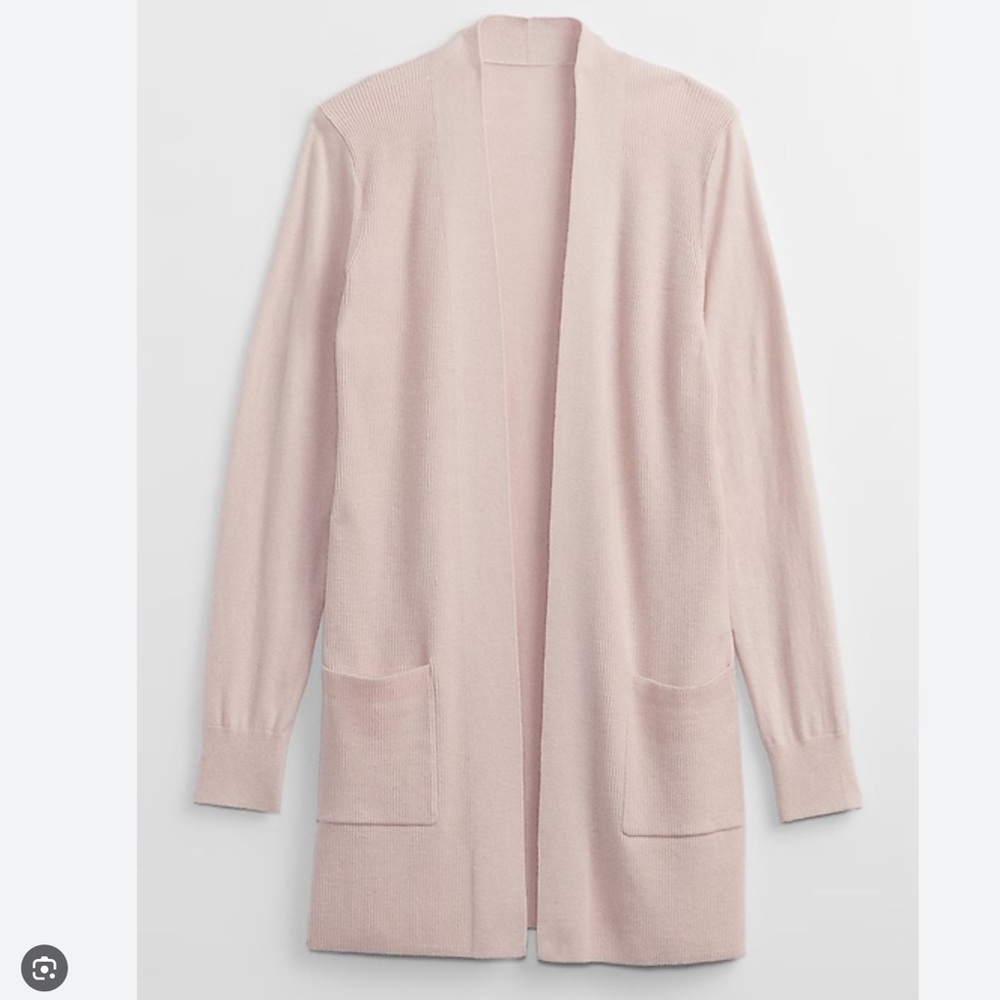GAP pink open sweater cardigan
